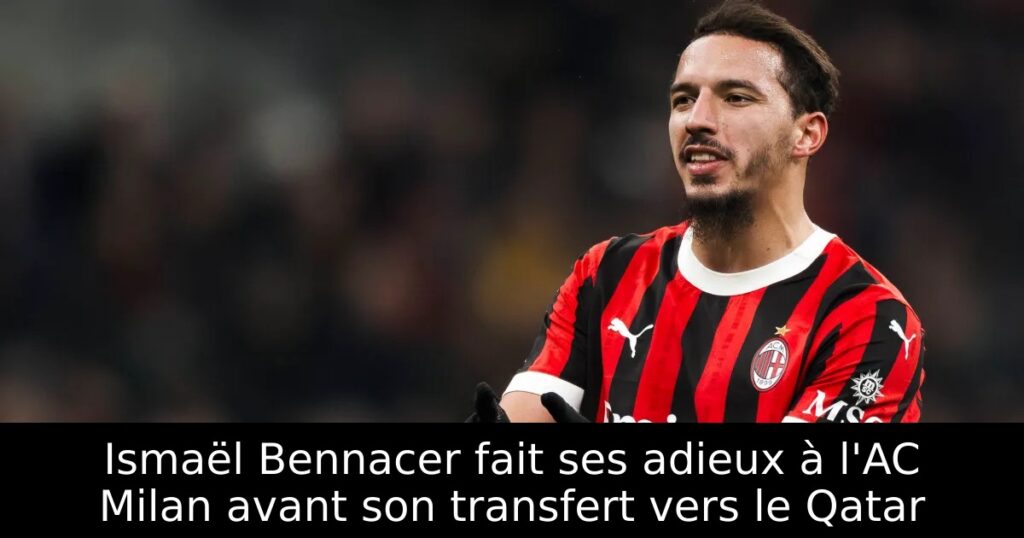 Ismaël Bennacer fait ses adieux à l&rsquo;AC Milan avant son transfert vers le Qatar