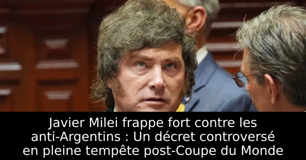 Javier Milei frappe fort contre les anti-Argentins : Un décret controversé en pleine tempête post-Coupe du Monde