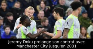 Jeremy Doku prolonge son contrat avec Manchester City jusqu&rsquo;en 2031