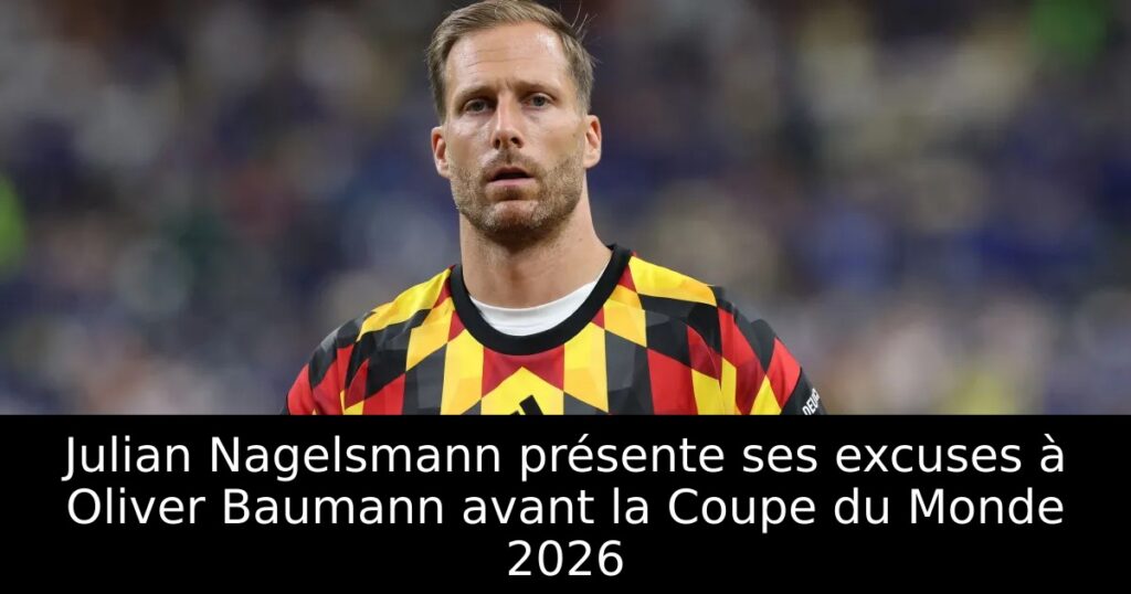 Julian Nagelsmann présente ses excuses à Oliver Baumann avant la Coupe du Monde 2026
