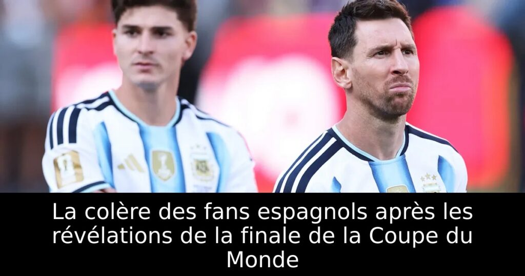 La colère des fans espagnols après les révélations de la finale de la Coupe du Monde