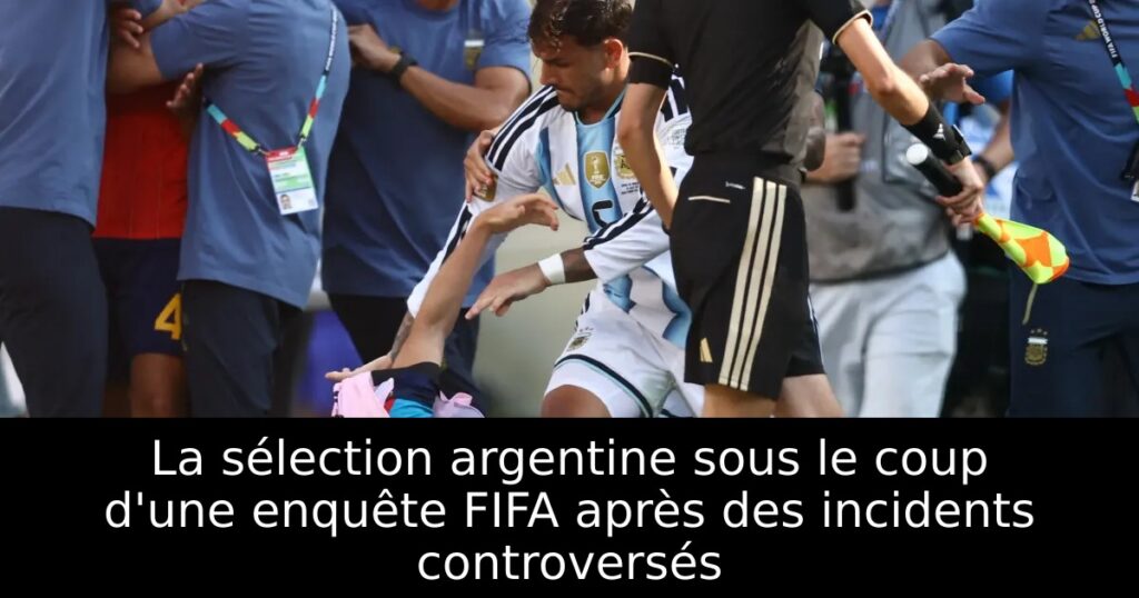 La sélection argentine sous le coup d&rsquo;une enquête FIFA après des incidents controversés