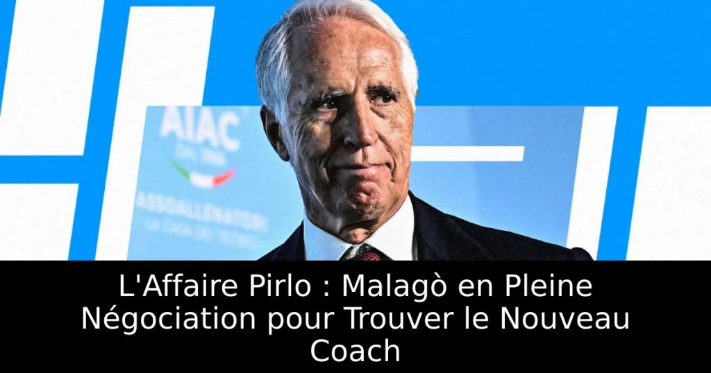 L&rsquo;Affaire Pirlo : Malagò en Pleine Négociation pour Trouver le Nouveau Coach