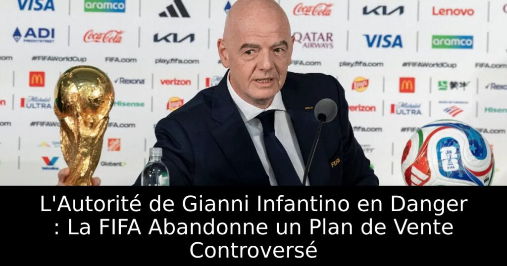 L&rsquo;Autorité de Gianni Infantino en Danger : La FIFA Abandonne un Plan de Vente Controversé