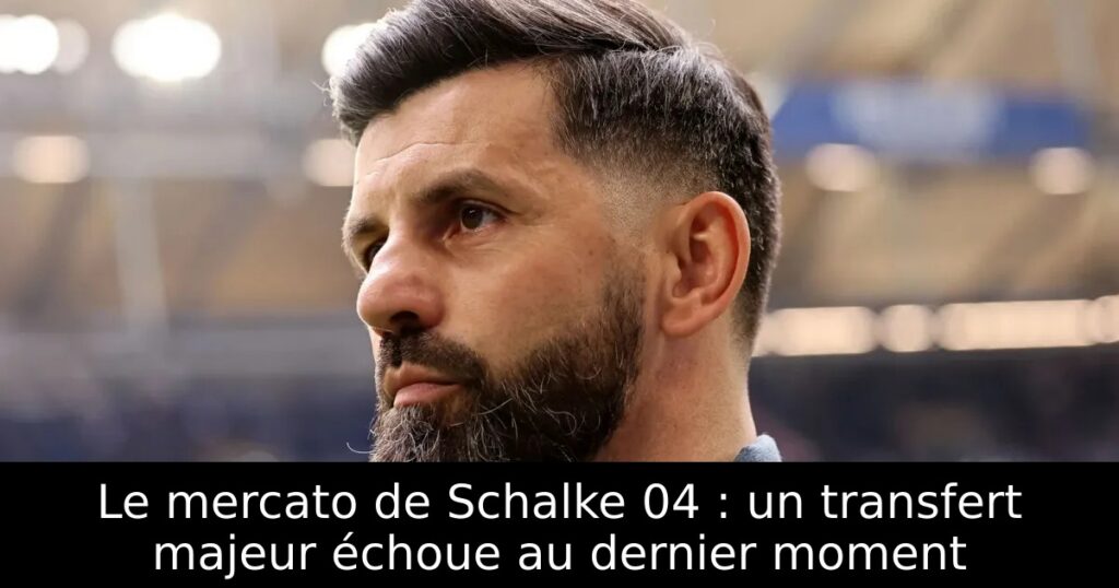 Le mercato de Schalke 04 : un transfert majeur échoue au dernier moment