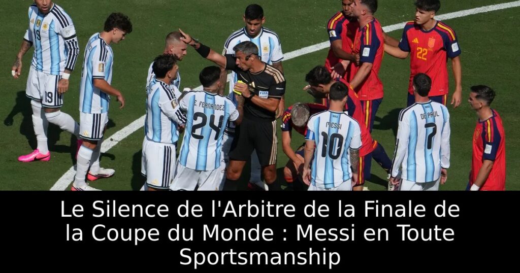 Le Silence de l&rsquo;Arbitre de la Finale de la Coupe du Monde : Messi en Toute Sportsmanship