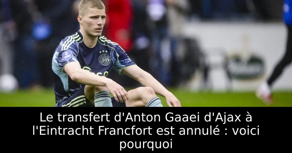 Le transfert d&rsquo;Anton Gaaei d&rsquo;Ajax à l&rsquo;Eintracht Francfort est annulé : voici pourquoi