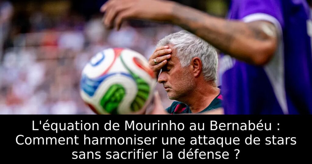 L&rsquo;équation de Mourinho au Bernabéu : Comment harmoniser une attaque de stars sans sacrifier la défense ?