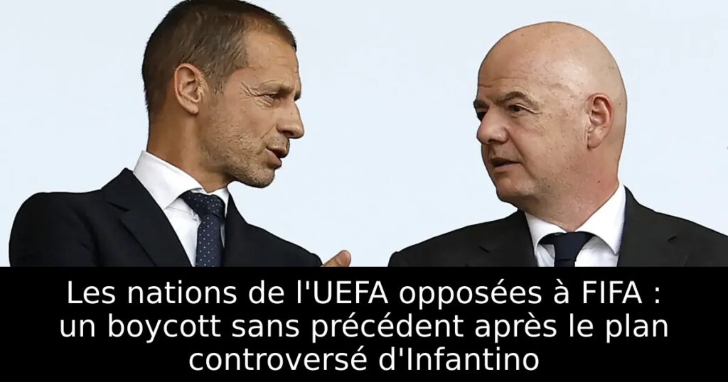 Les nations de l&rsquo;UEFA opposées à FIFA : un boycott sans précédent après le plan controversé d&rsquo;Infantino
