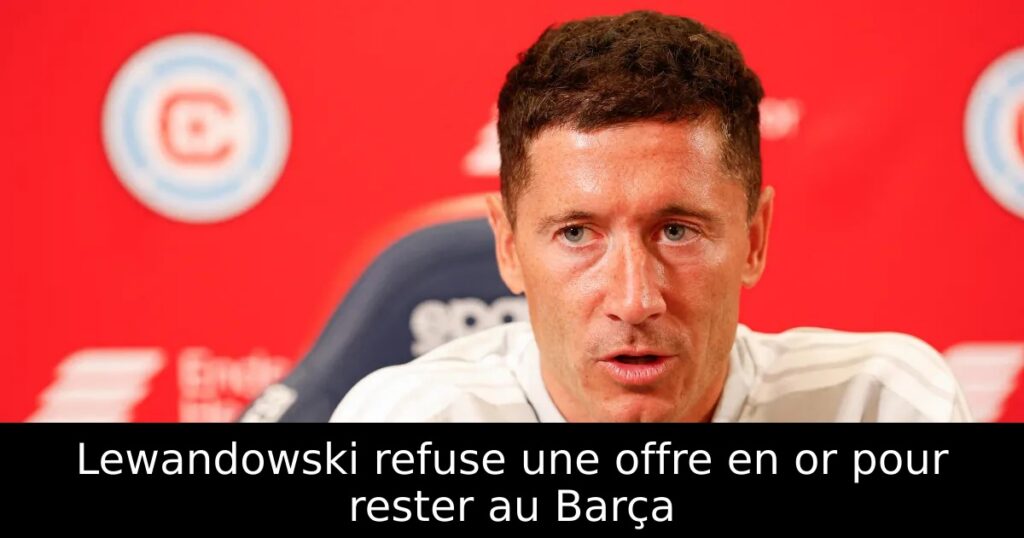 Lewandowski refuse une offre en or pour rester au Barça
