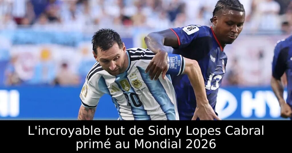L&rsquo;incroyable but de Sidny Lopes Cabral primé au Mondial 2026
