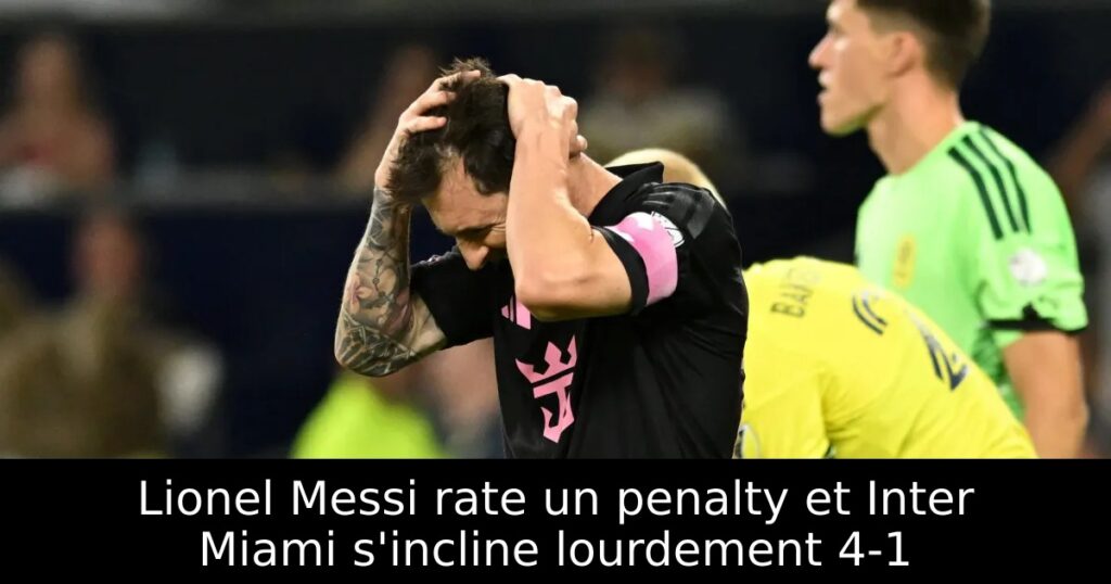 Lionel Messi rate un penalty et Inter Miami s&rsquo;incline lourdement 4-1