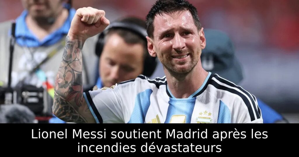 Lionel Messi soutient Madrid après les incendies dévastateurs