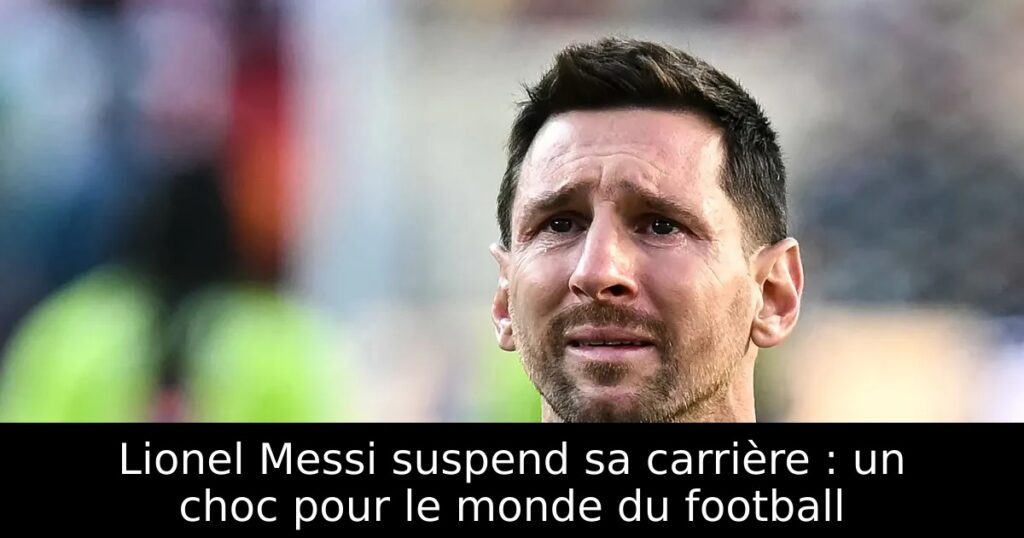 Lionel Messi suspend sa carrière : un choc pour le monde du football