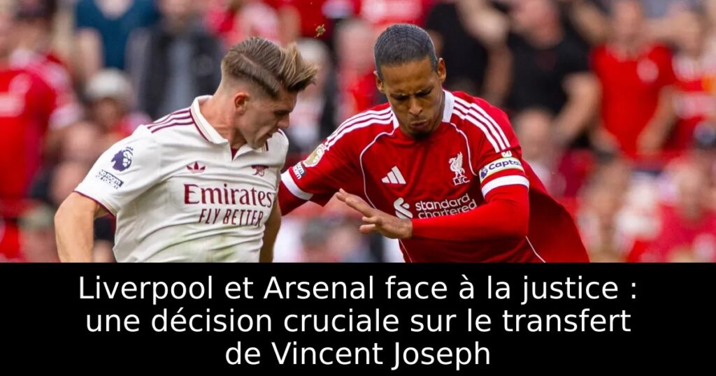 Liverpool et Arsenal face à la justice : une décision cruciale sur le transfert de Vincent Joseph