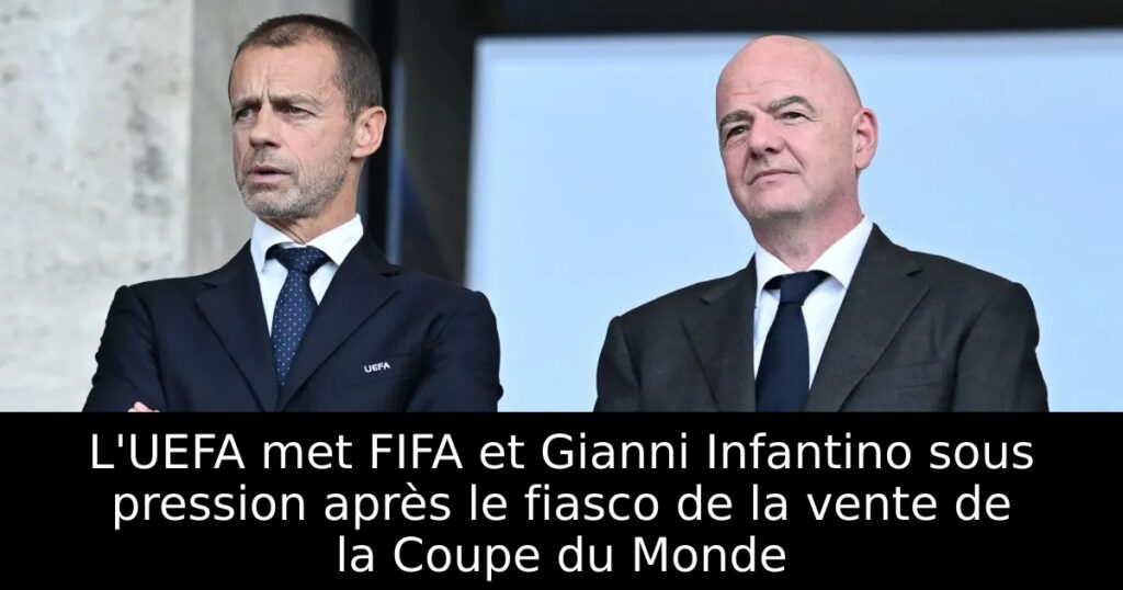 L&rsquo;UEFA met FIFA et Gianni Infantino sous pression après le fiasco de la vente de la Coupe du Monde
