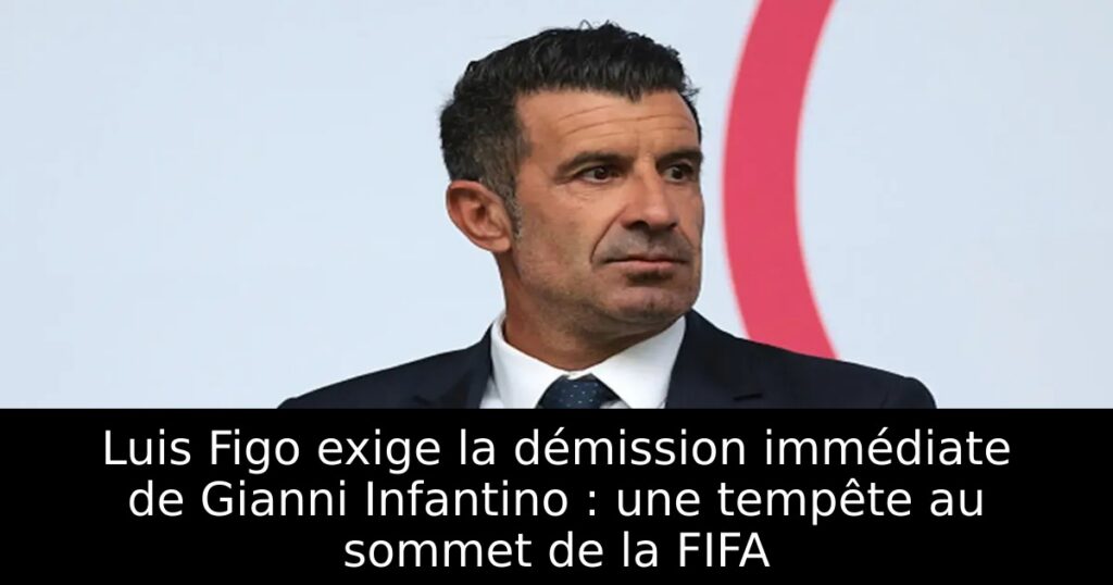 Luis Figo exige la démission immédiate de Gianni Infantino : une tempête au sommet de la FIFA