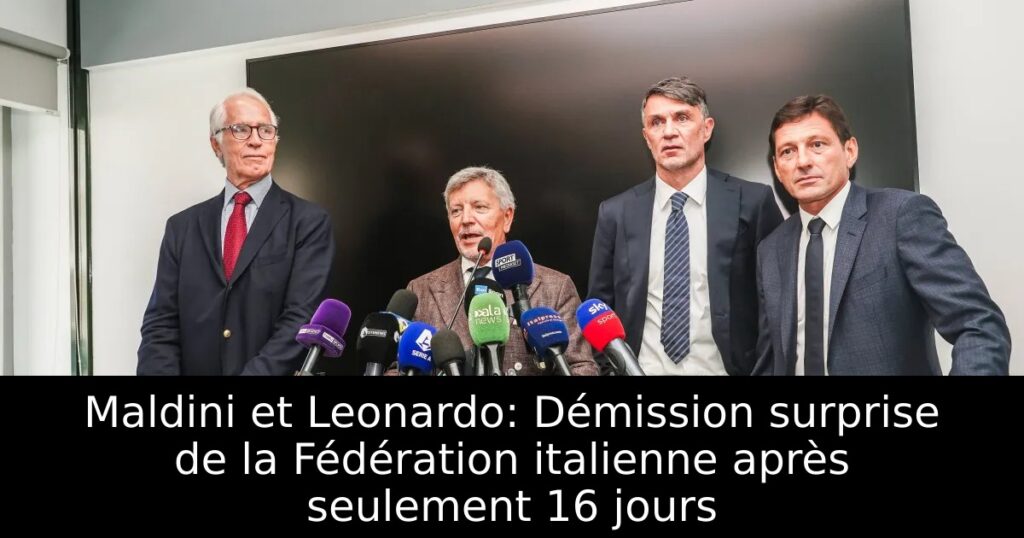 Maldini et Leonardo: Démission surprise de la Fédération italienne après seulement 16 jours