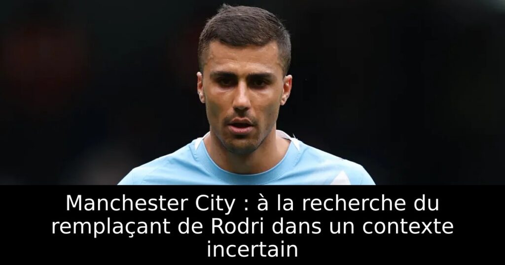 Manchester City : à la recherche du remplaçant de Rodri dans un contexte incertain