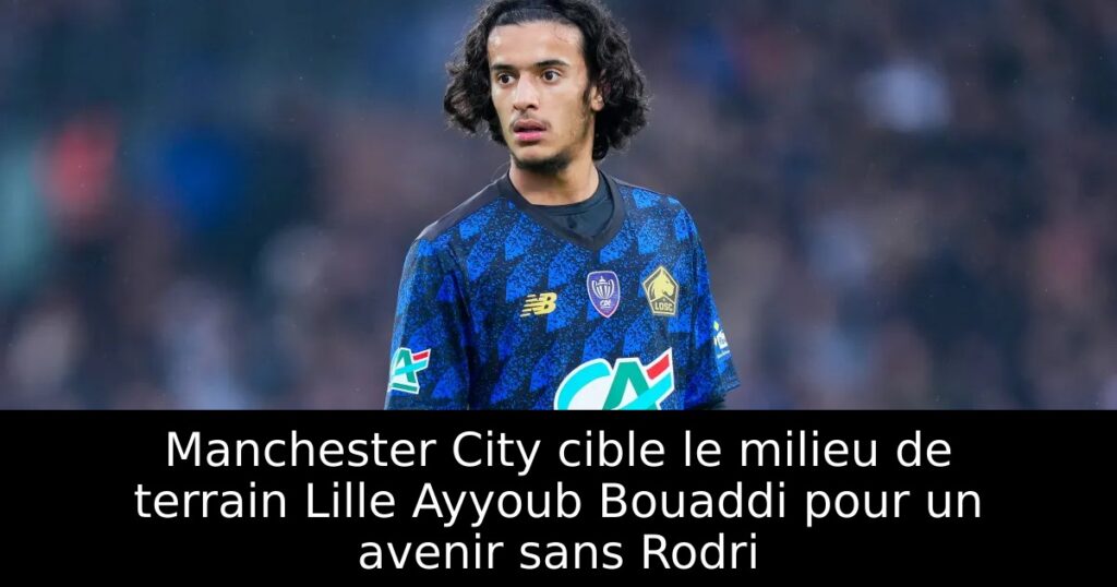 Manchester City cible le milieu de terrain Lille Ayyoub Bouaddi pour un avenir sans Rodri