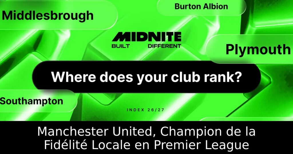 Manchester United, Champion de la Fidélité Locale en Premier League