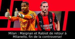 Milan : Maignan et Rabiot de retour à Milanello, fin de la controverse!