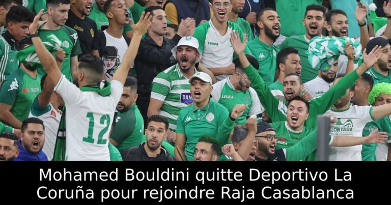 Mohamed Bouldini quitte Deportivo La Coruña pour rejoindre Raja Casablanca