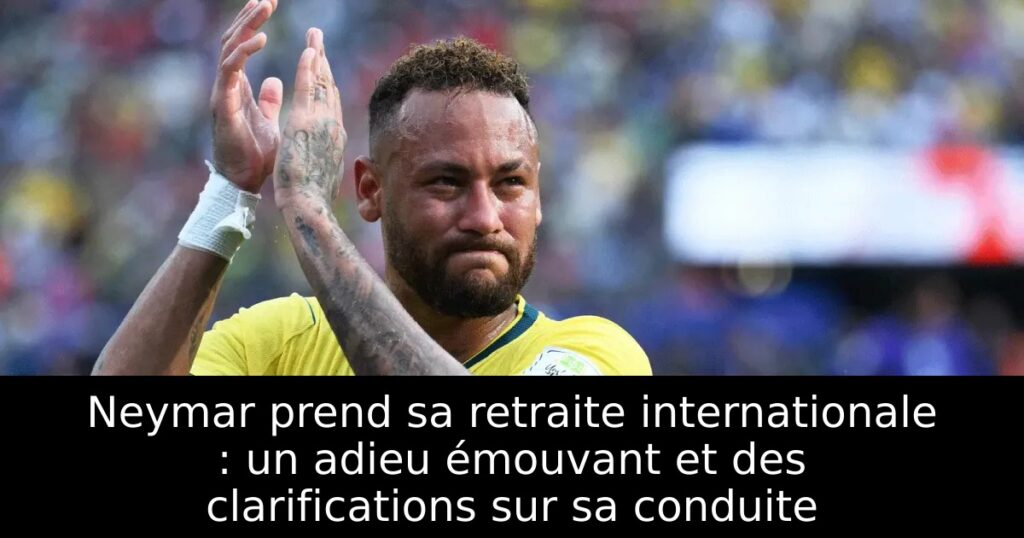Neymar prend sa retraite internationale : un adieu émouvant et des clarifications sur sa conduite