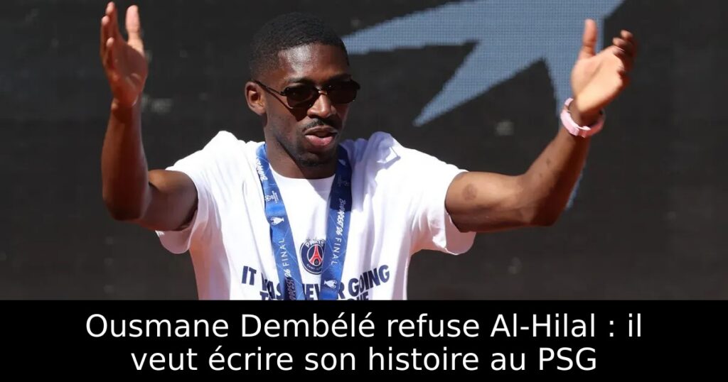 Ousmane Dembélé refuse Al-Hilal : il veut écrire son histoire au PSG