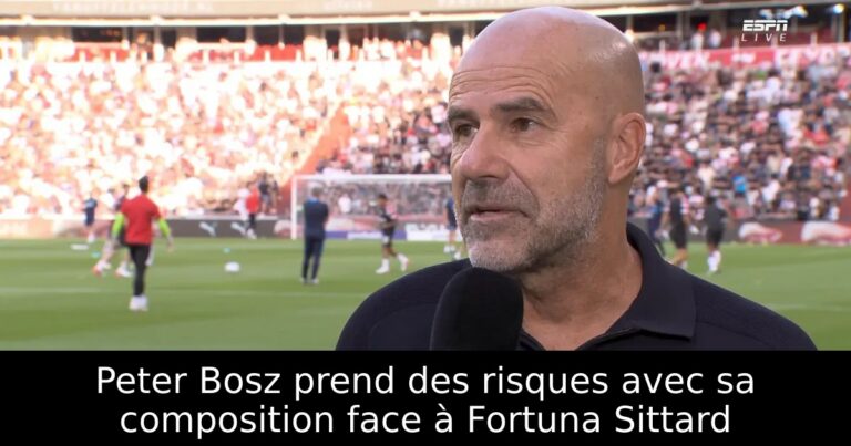 Peter Bosz prend des risques avec sa composition face à Fortuna Sittard