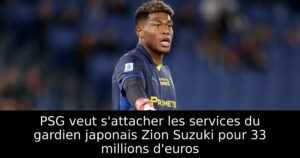 PSG veut s&rsquo;attacher les services du gardien japonais Zion Suzuki pour 33 millions d&rsquo;euros