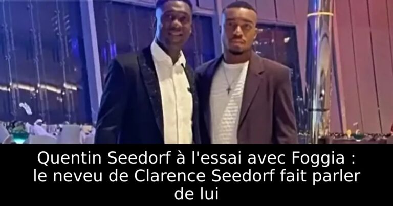 Quentin Seedorf à l'essai avec Foggia : le neveu de Clarence Seedorf fait parler de lui