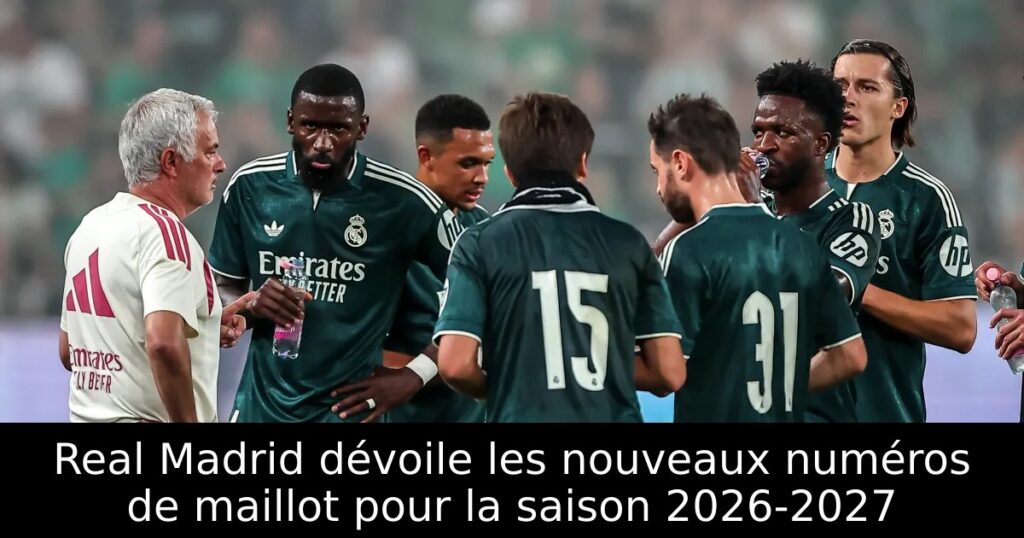 Real Madrid dévoile les nouveaux numéros de maillot pour la saison 2026-2027