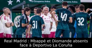 Real Madrid : Mbappé et Diomande absents face à Deportivo La Coruña