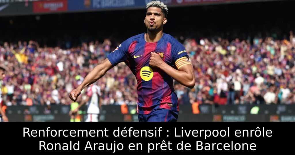 Renforcement défensif : Liverpool enrôle Ronald Araujo en prêt de Barcelone