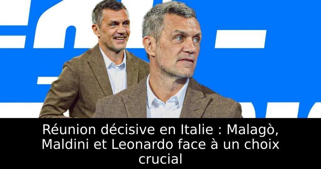 Réunion décisive en Italie : Malagò, Maldini et Leonardo face à un choix crucial