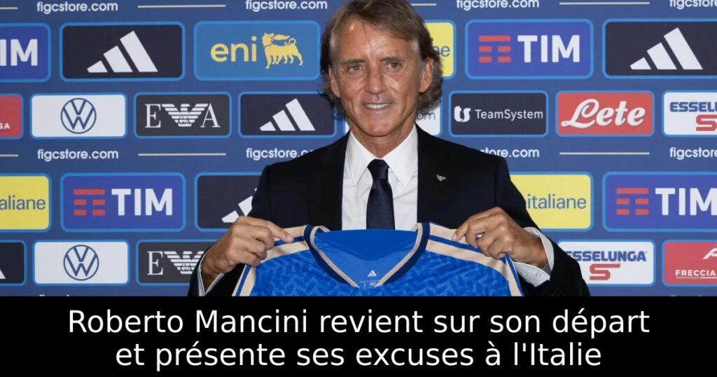 Roberto Mancini revient sur son départ et présente ses excuses à l&rsquo;Italie