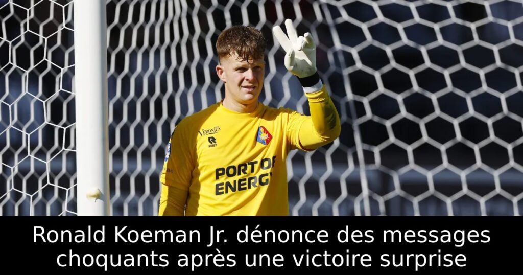 Ronald Koeman Jr. dénonce des messages choquants après une victoire surprise