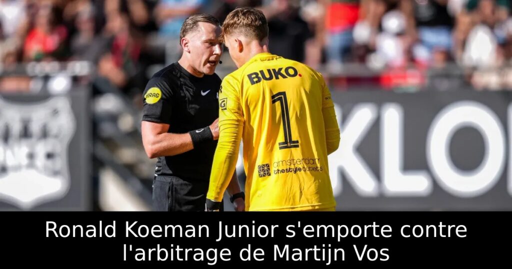 Ronald Koeman Junior s’emporte contre l&rsquo;arbitrage de Martijn Vos