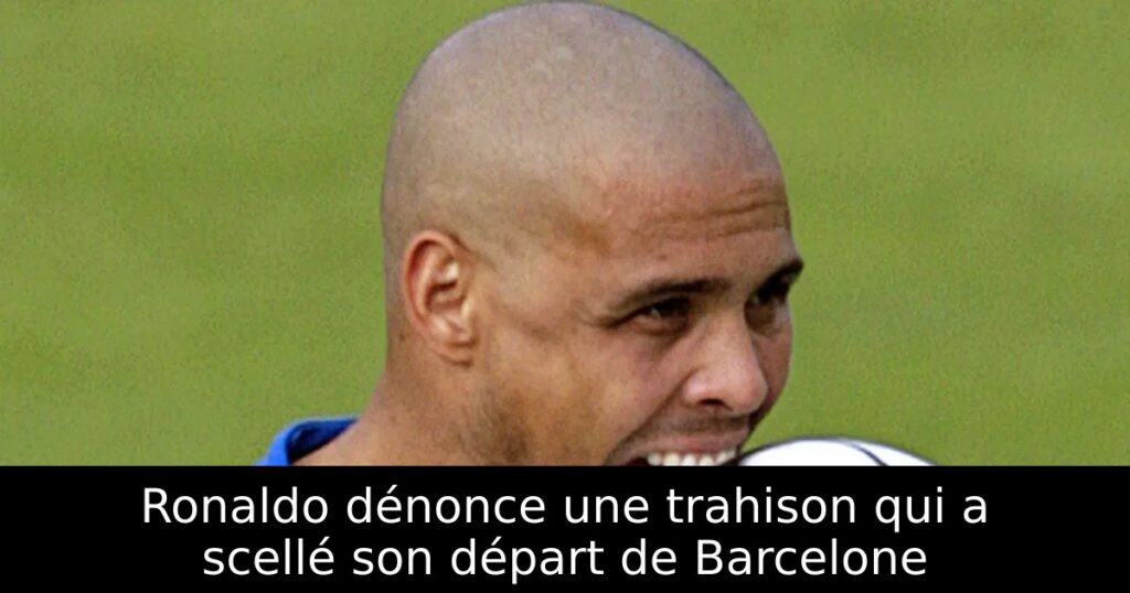 Ronaldo dénonce une trahison qui a scellé son départ de Barcelone
