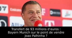 Transfert de 93 millions d’euros : Bayern Munich sur le point de vendre Joao Palhinha ?
