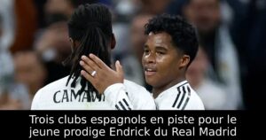 Trois clubs espagnols en piste pour le jeune prodige Endrick du Real Madrid