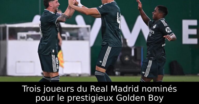 Trois joueurs du Real Madrid nominés pour le prestigieux Golden Boy