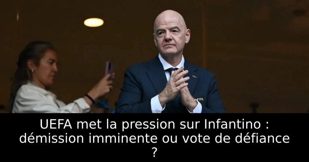 UEFA met la pression sur Infantino : démission imminente ou vote de défiance ?