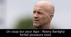 Un coup dur pour Ajax : Roony Bardghji forfait plusieurs mois