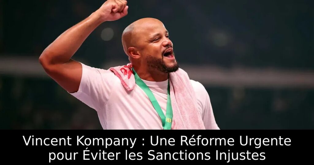 Vincent Kompany : Une Réforme Urgente pour Éviter les Sanctions Injustes