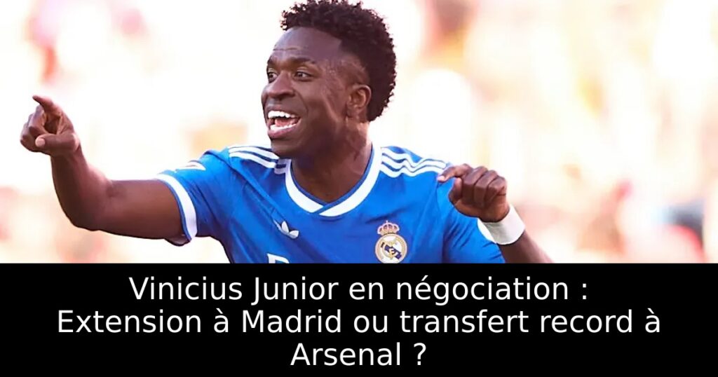 Vinicius Junior en négociation : Extension à Madrid ou transfert record à Arsenal ?