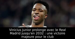 Vinicius Junior prolonge avec le Real Madrid jusqu&rsquo;en 2032 : une victoire majeure pour le club