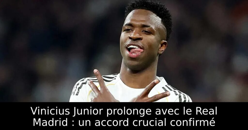 Vinicius Junior prolonge avec le Real Madrid : un accord crucial confirmé