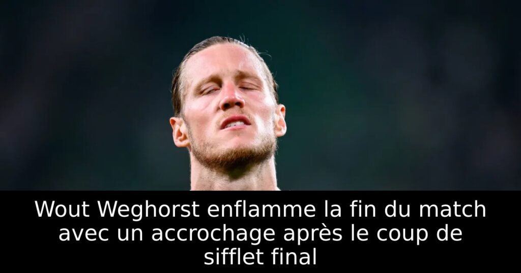 Wout Weghorst enflamme la fin du match avec un accrochage après le coup de sifflet final